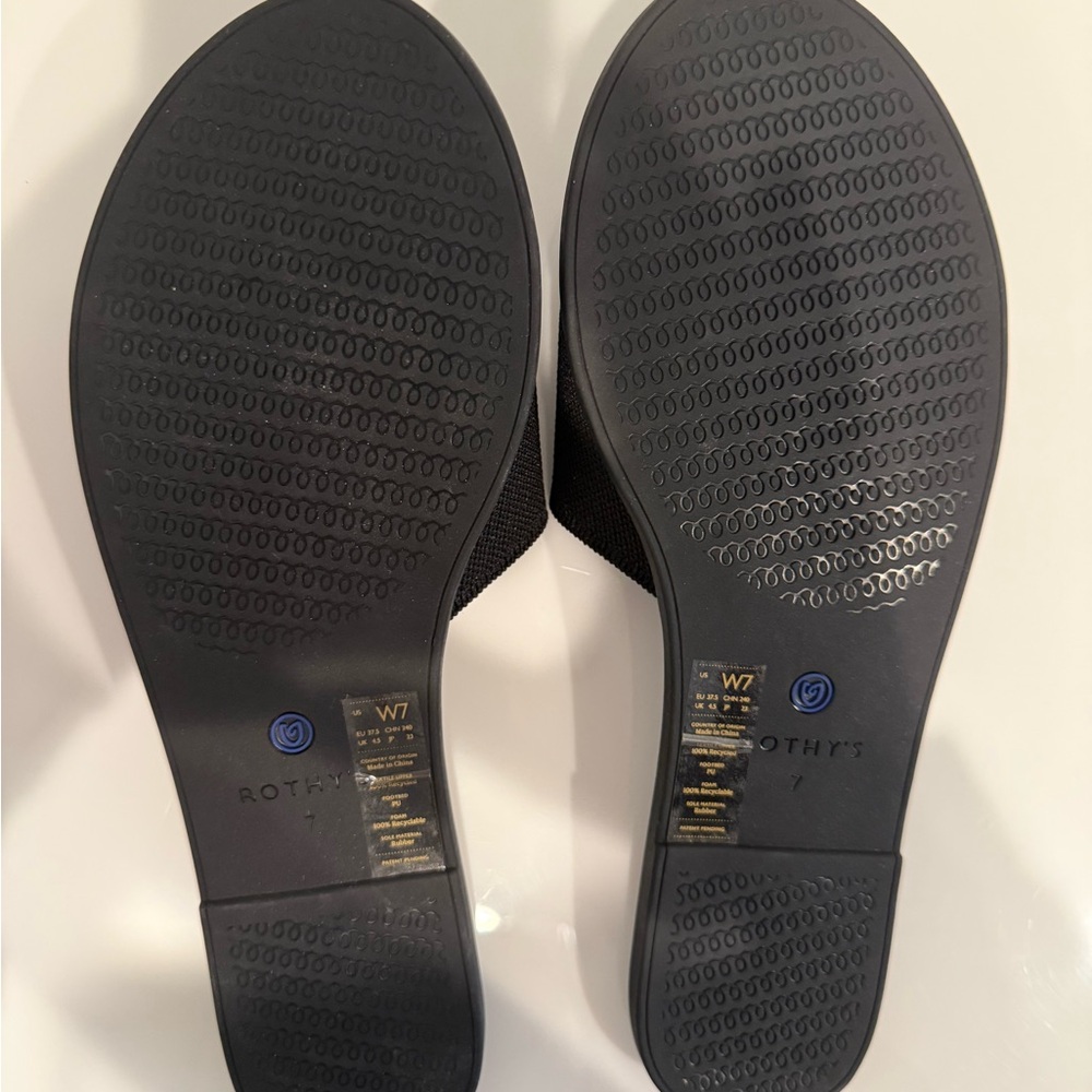 NEW!!! Rothy’s RARE slide sandal Black - Size 7 - Picture 6 of 8